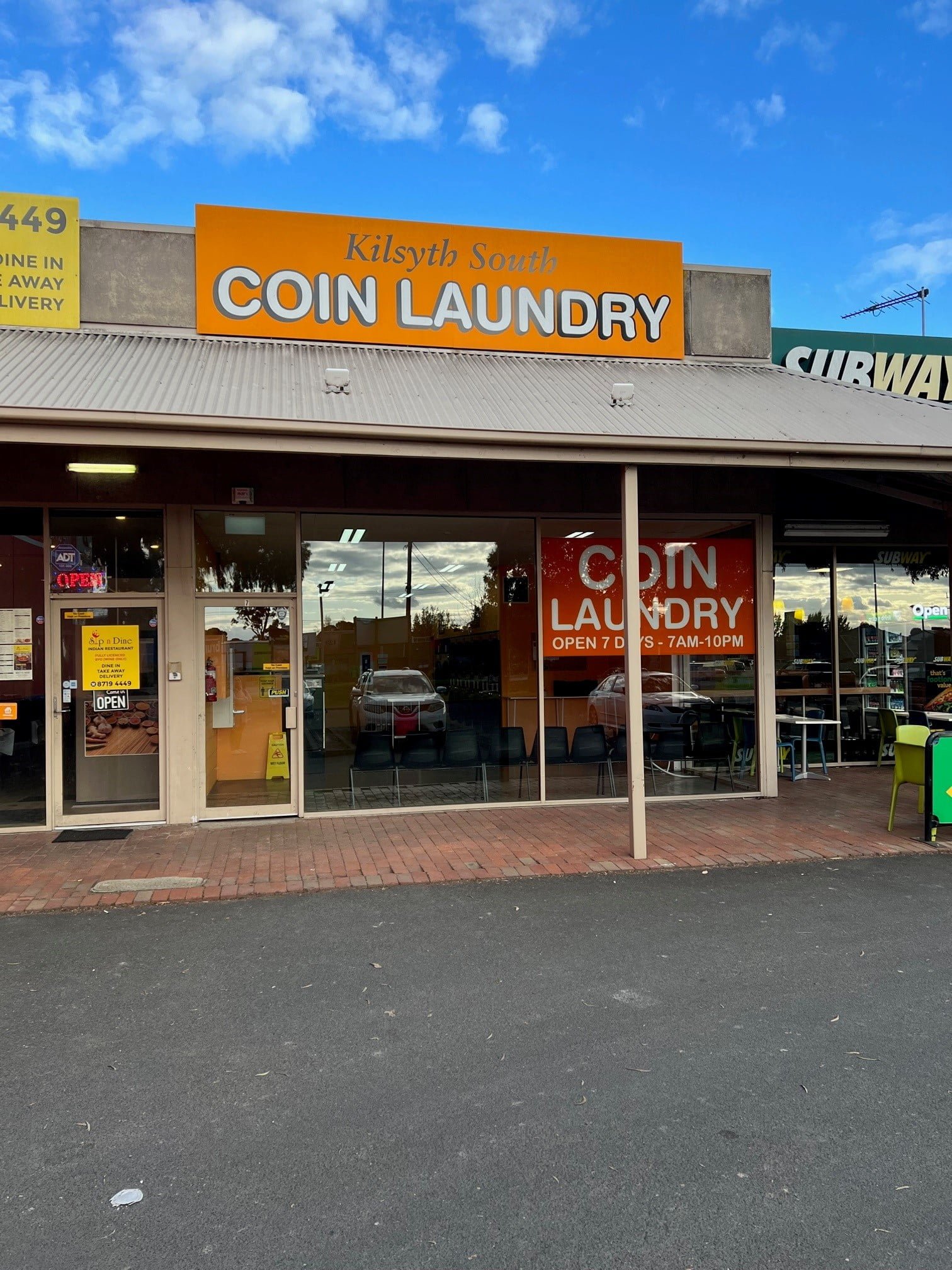 front of kilsyth south coin laundry